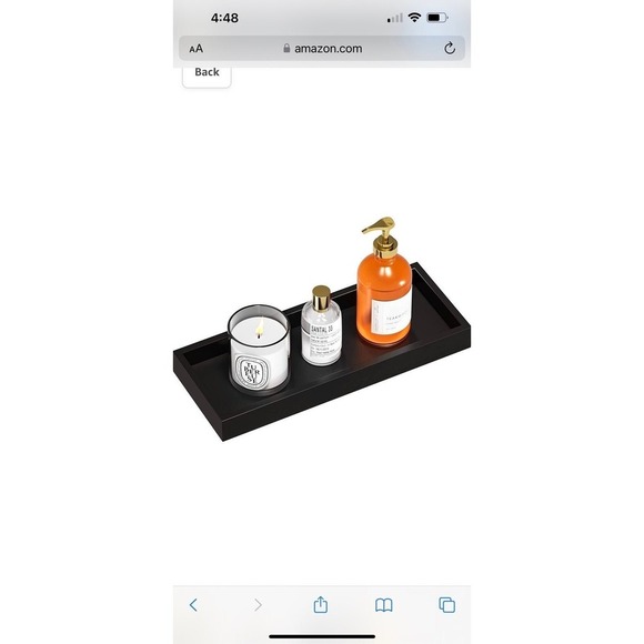 New Bathroom Vanity Tray Bamboo - for Counter Wood Small Decorative Tray, Dresse - Picture 6 of 10